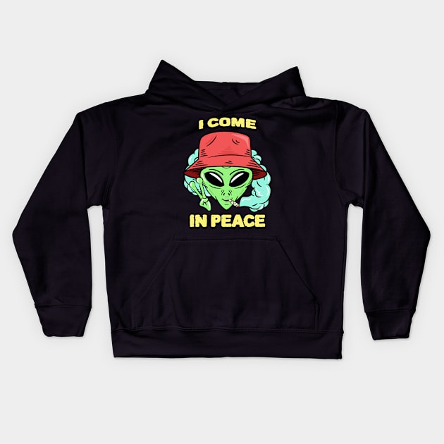 I come in peace Kids Hoodie by ArtJoy